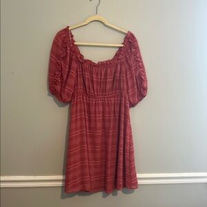 Elegant Red Ruffled Dress